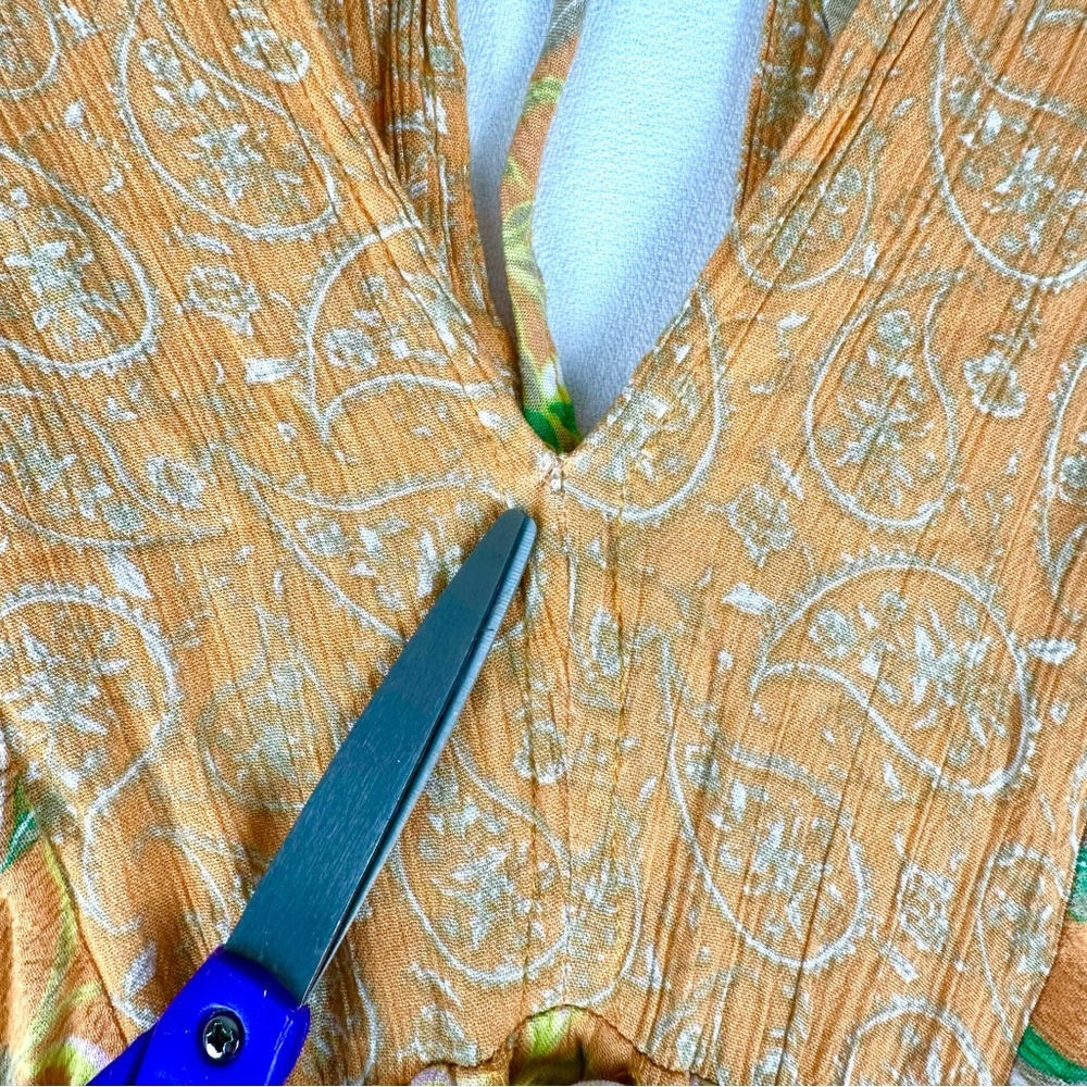 O'Neill Joyce Dress Tangerine Beach Boho Festival 3/4 Sleeve - Picture 12 of 12